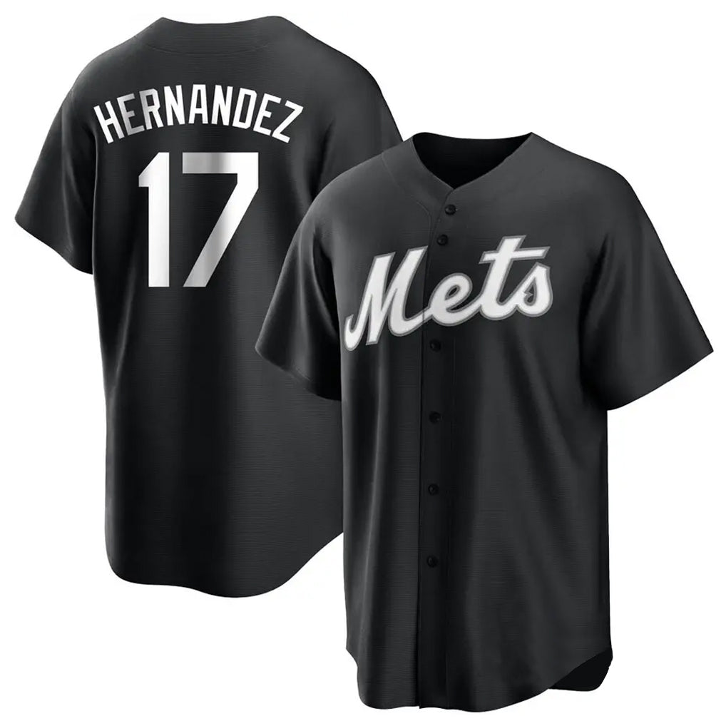 Friene NY.Mets #17 Keith Hernandez Player Black Home Game Stitched Jerseys