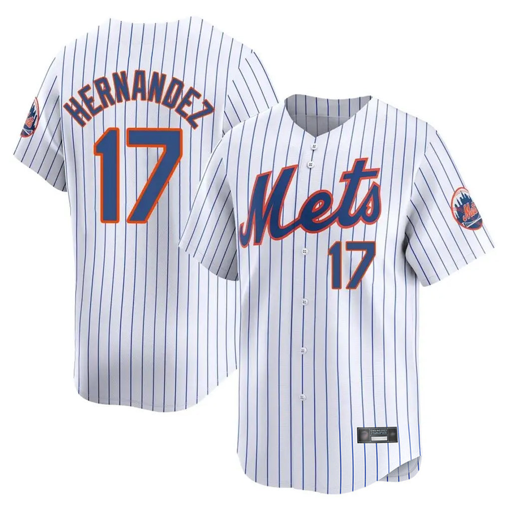 Friene NY.Mets #17 Keith Hernandez Player White Home Replica Stitched Jerseys