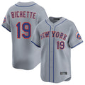 Friene NY.Mets #19 Bo Bichette Player Gray Road Limited Home Stitched Jerseys