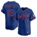 Friene NY.Mets #19 Bo Bichette Player Royal T-shirt Home Limited Elite Stitched Jerseys