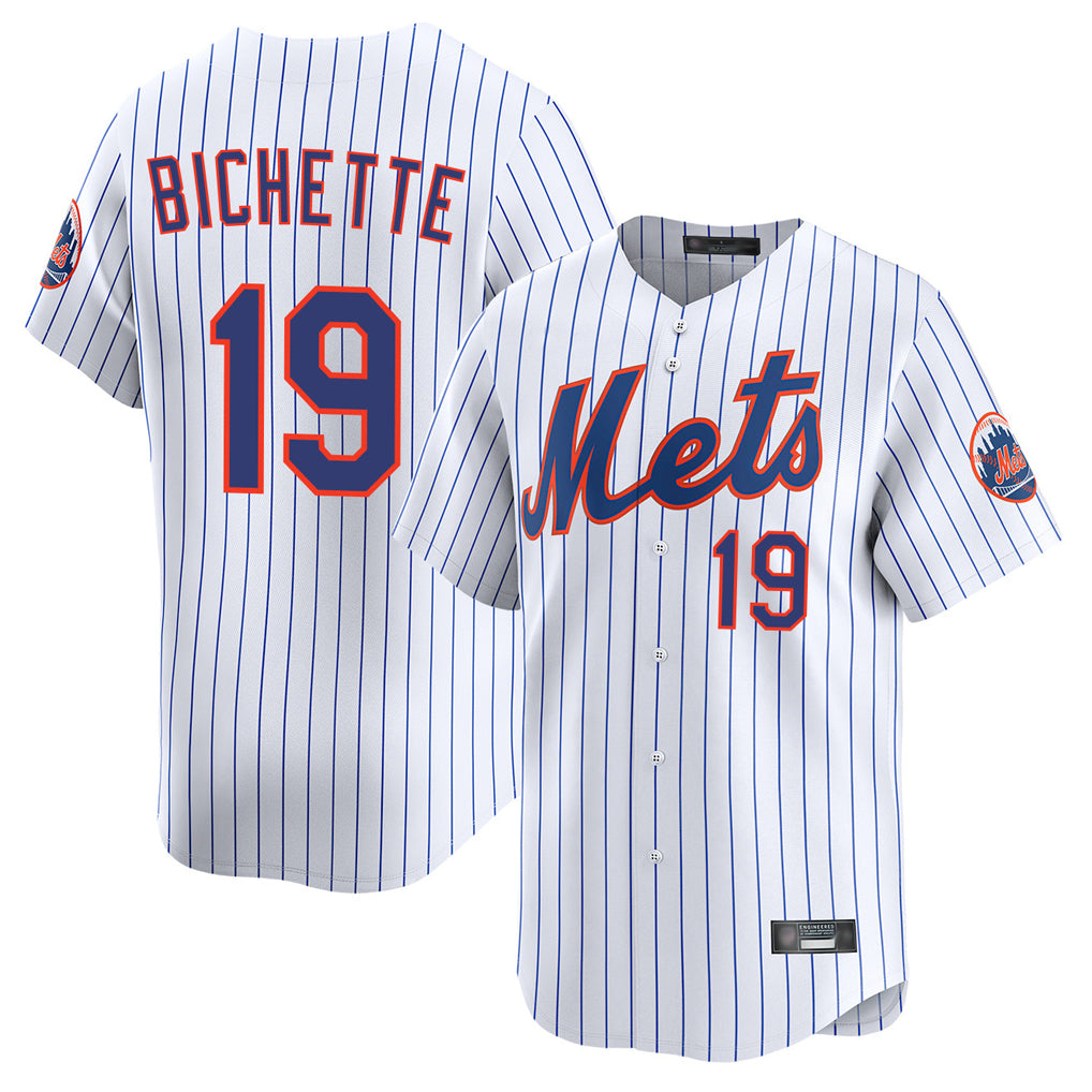 Friene NY.Mets #19 Bo Bichette Player White Home Limited Stitched Jerseys