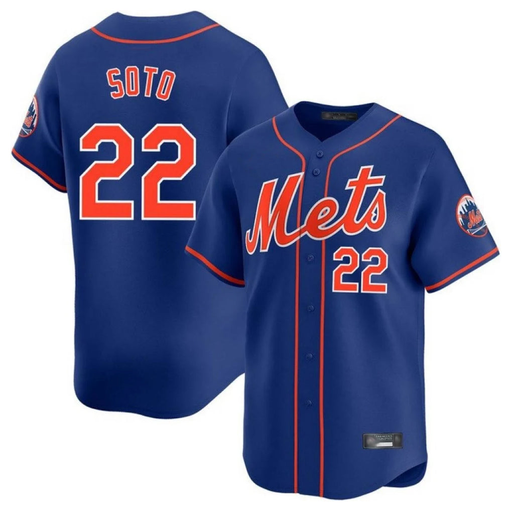 Friene NY.Mets #22 Juan Soto Player Royal Home Limited Stitched Jerseys