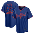 Friene NY.Mets #22 Juan Soto Player Royal T-shirt Home Game Stitched Jerseys