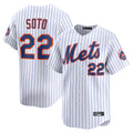 Friene NY.Mets #22 Juan Soto Player White Home Limited Stitched Jerseys