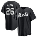 Friene NY.Mets #26 Nolan McLean Player Black Home Game Stitched Jerseys