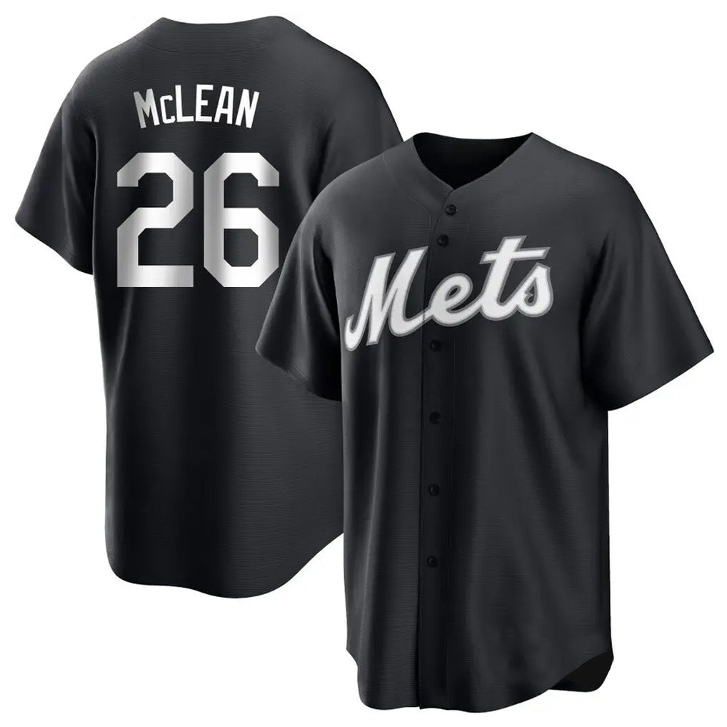 Friene NY.Mets #26 Nolan McLean Player Black Home Game Stitched Jerseys