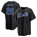 Friene NY.Mets #26 Nolan McLean Player Black Replica Home Game Stitched Jerseys