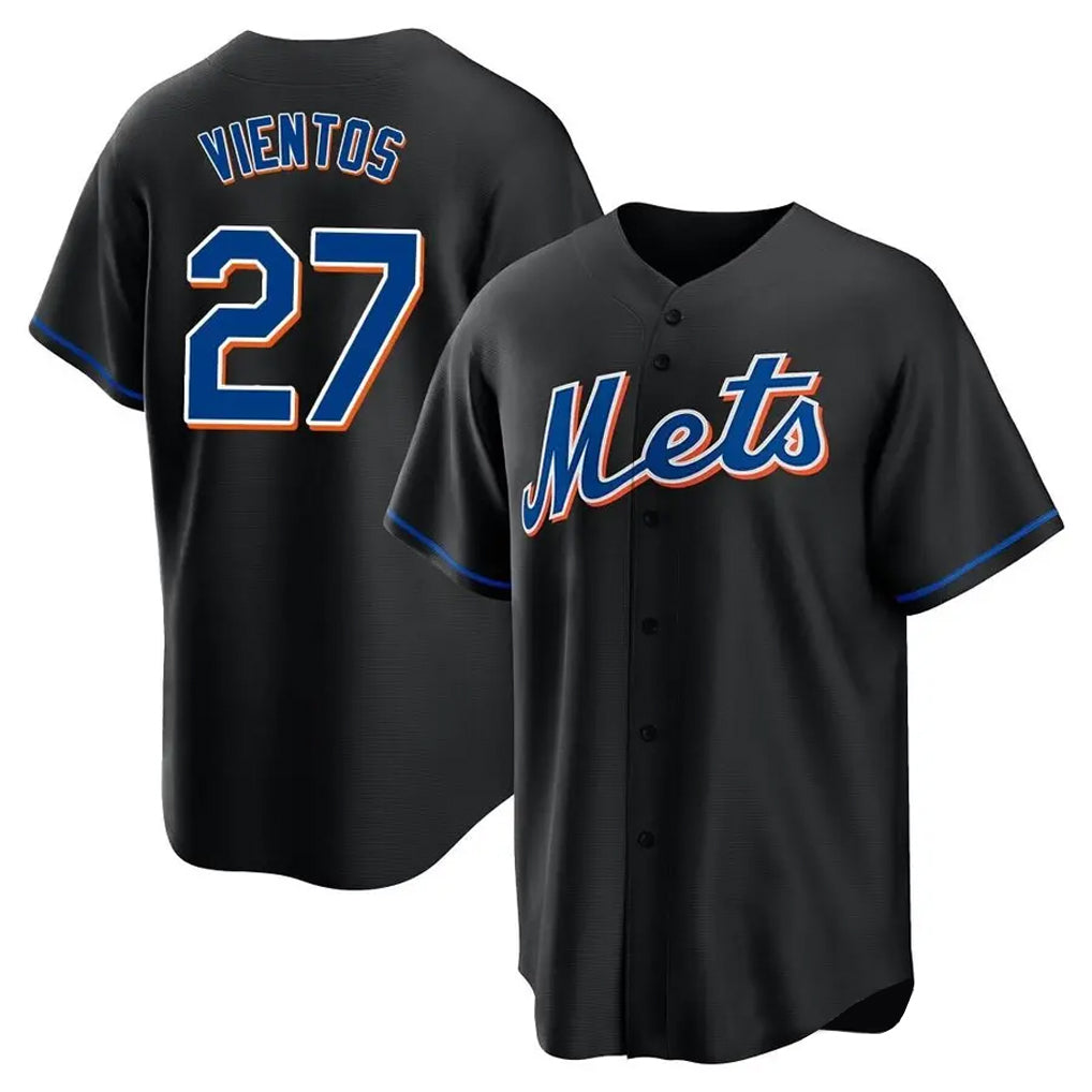 Friene NY.Mets #27 Mark Vientos Player Black Replica Home Game Stitched Jerseys