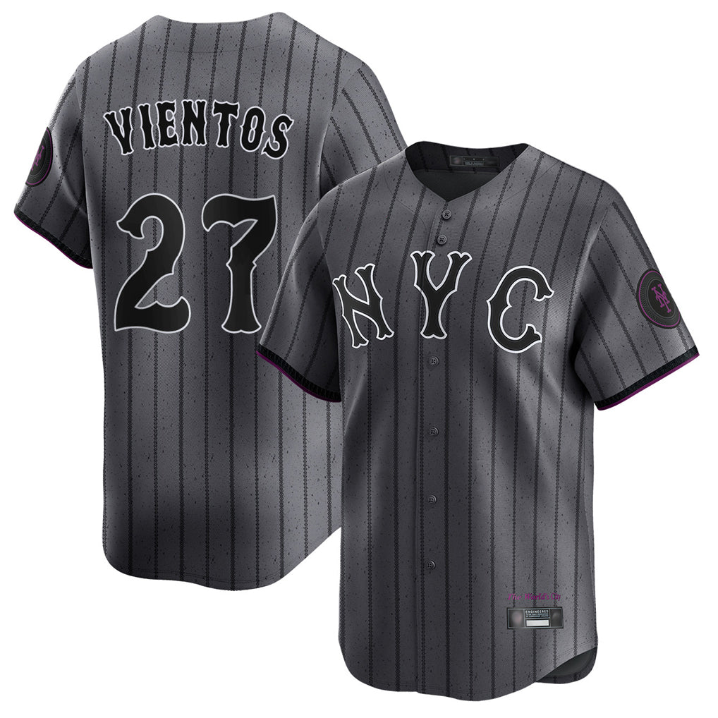 Friene NY.Mets #27 Mark Vientos Player Gray City Connect Limited Stitched Jerseys