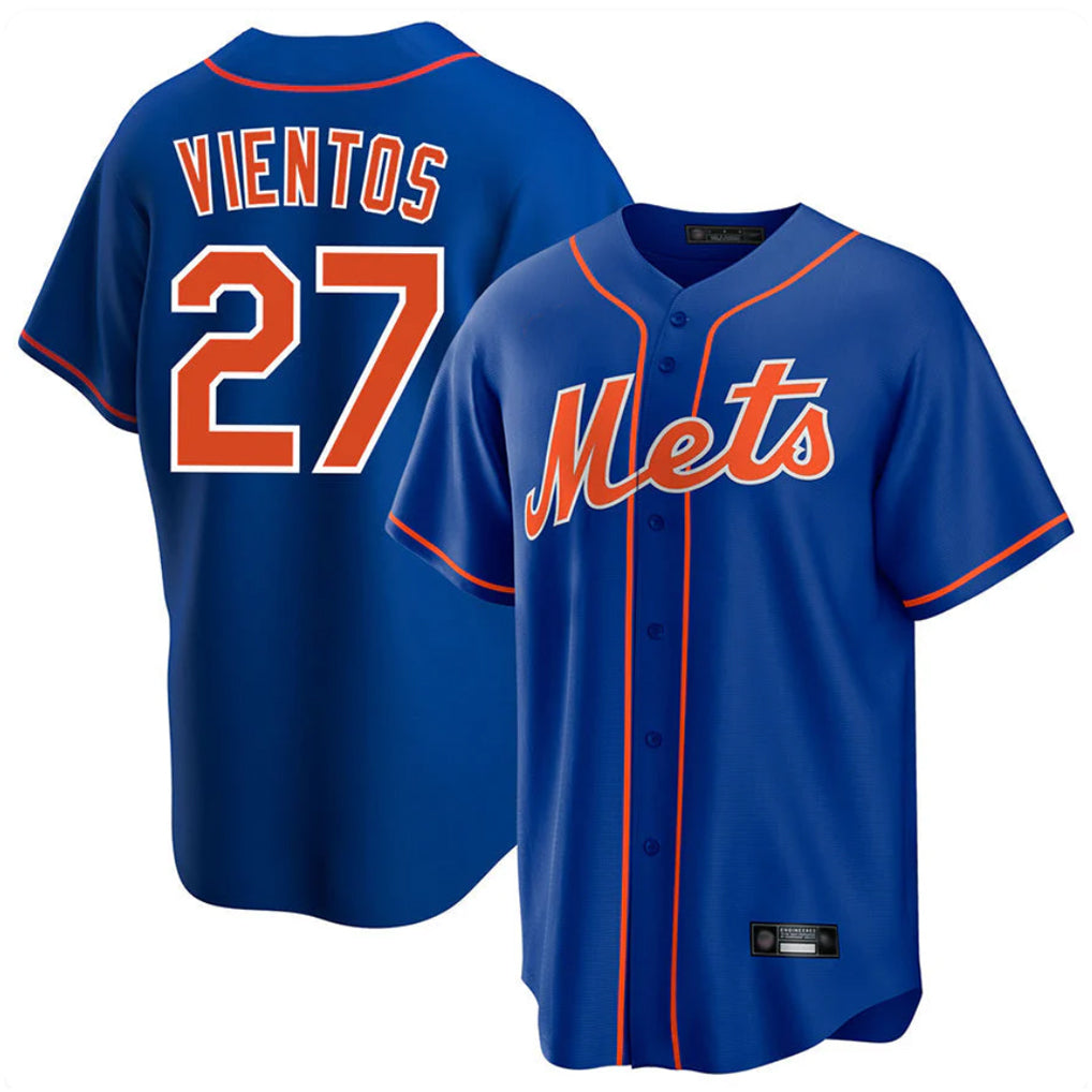 Friene NY.Mets #27 Mark Vientos Player Royal Home Game Stitched Jerseys