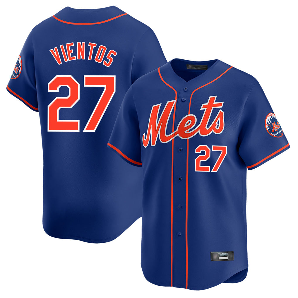 Friene NY.Mets #27 Mark Vientos Player Royal Home Limited Stitched Jerseys