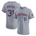 Friene NY.Mets #31 Mike Piazza Player Gray Road Limited Elite Home Stitched Jerseys