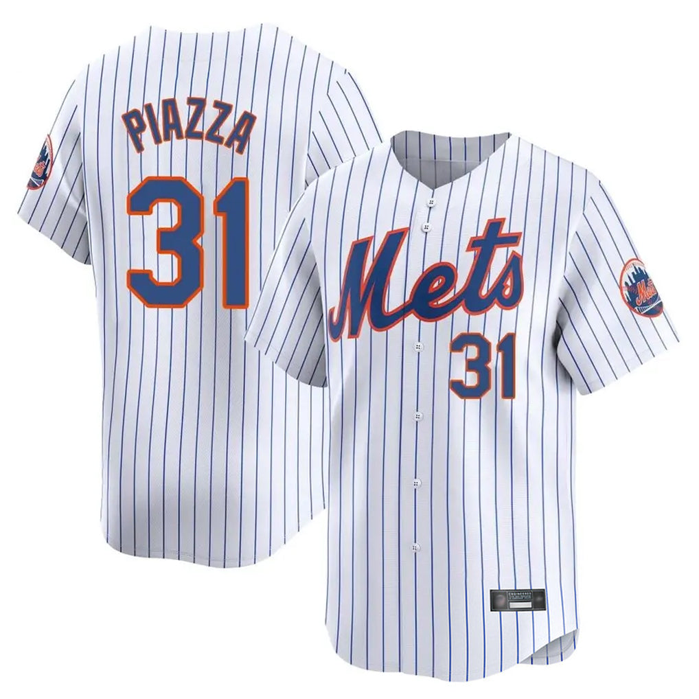 Friene NY.Mets #31 Mike Piazza Player White Home Replica Stitched Jerseys