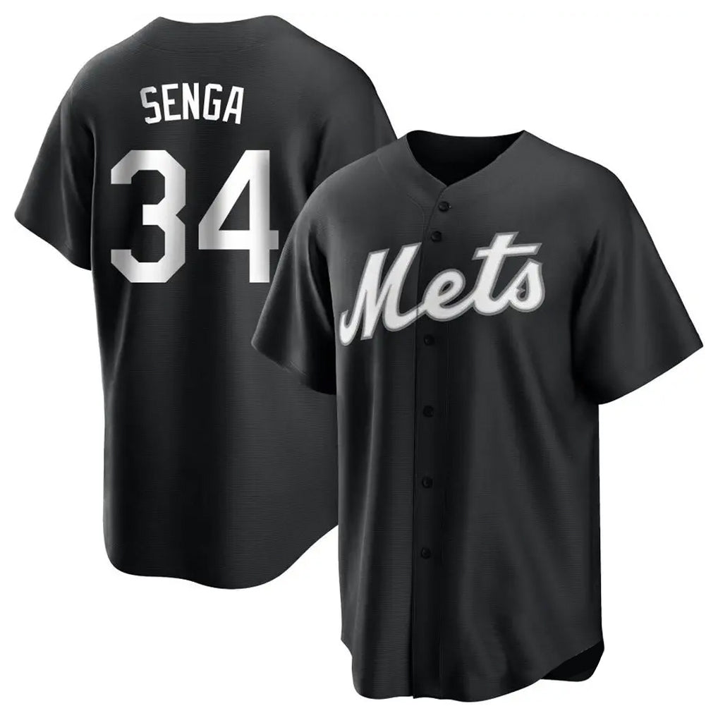 Friene NY.Mets #34 Kodai Senga Player Black Home Game Stitched Jerseys