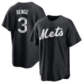 Friene NY.Mets #3 Carson Benge Player Black Home Game Stitched Jerseys