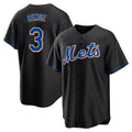 Friene NY.Mets #3 Carson Benge Player Black Replica Home Game Stitched Jerseys