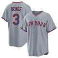 Friene NY.Mets #3 Carson Benge Player Gray Road Home Game Stitched Jerseys