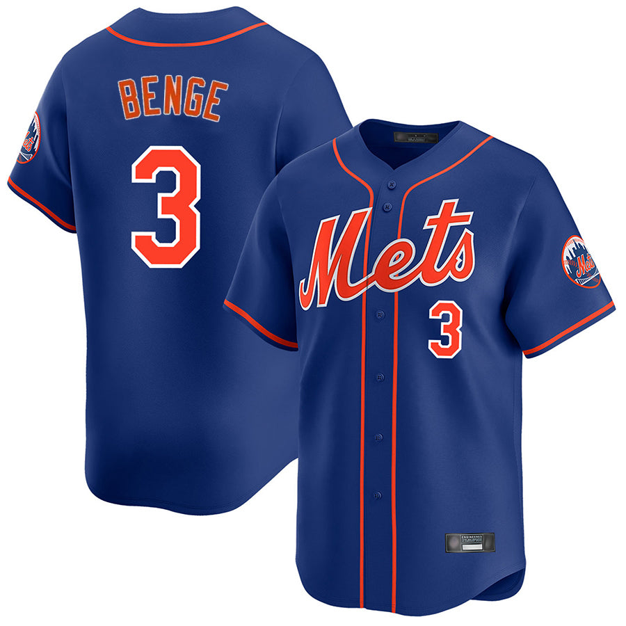 Friene NY.Mets #3 Carson Benge Player Royal Home Limited Stitched Jerseys