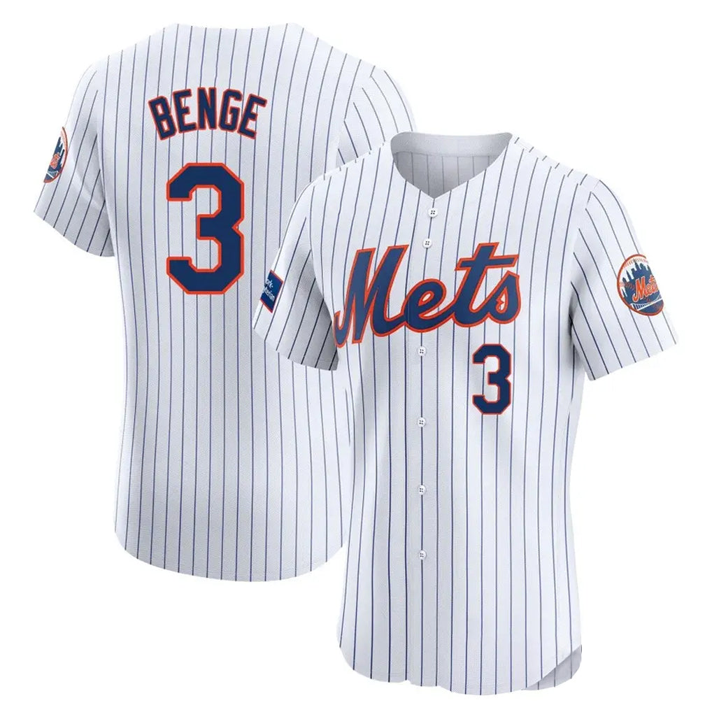 Friene NY.Mets #3 Carson Benge Player White Home Limited Elite Stitched Jerseys