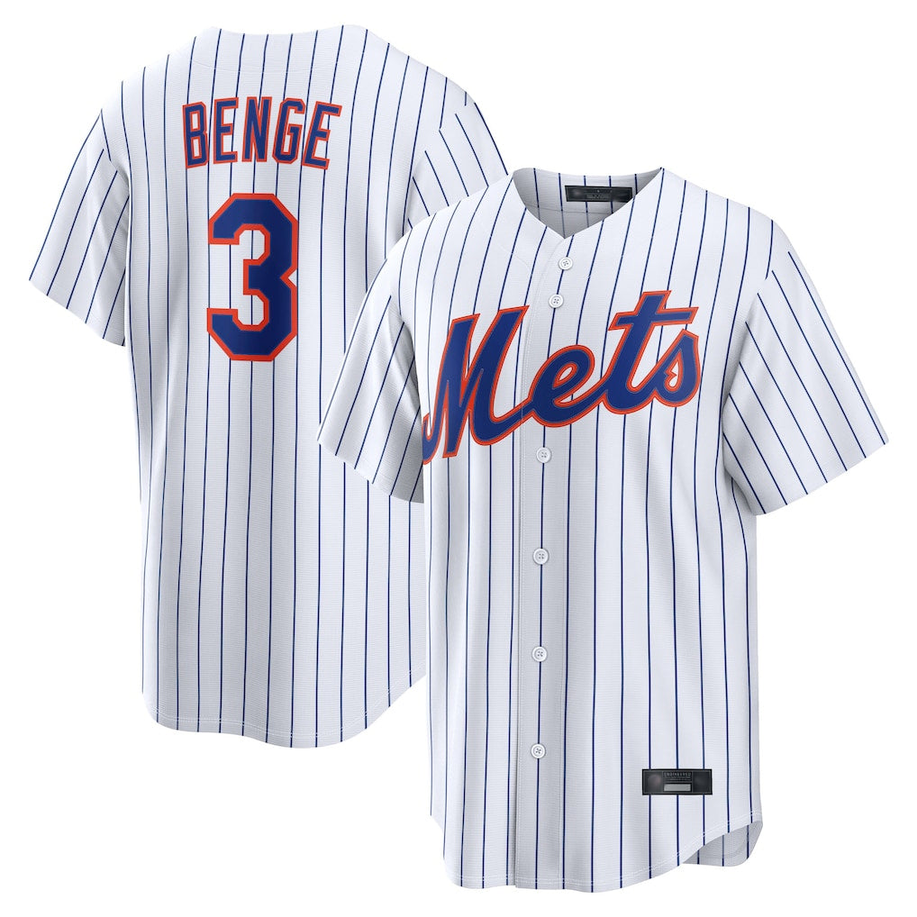Friene NY.Mets #3 Carson Benge Player White Home Limited Stitched Jerseys