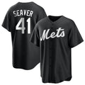 Friene NY.Mets #41 Tom Seaver Player Black Home Game Stitched Jerseys