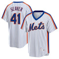 Friene NY.Mets #41 Tom Seaver Player White Cooperstown Collection T-shirt Home Stitched Jerseys