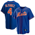 Friene NY.Mets #4 Francisco Alvarez Player Royal Home Game Stitched Jerseys