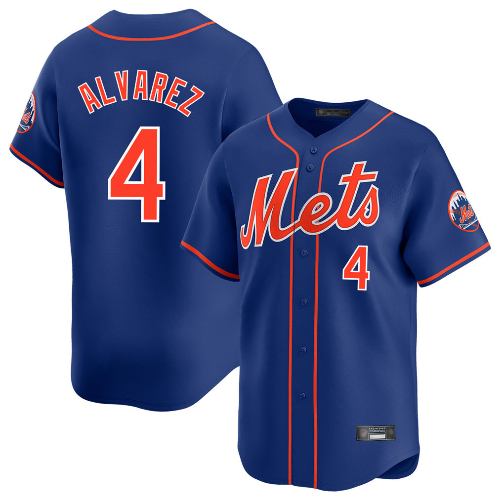 Friene NY.Mets #4 Francisco Alvarez Player Royal Home Limited Stitched Jerseys