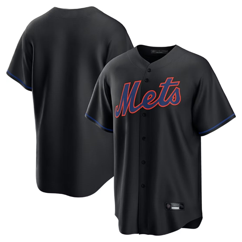 Friene NY.Mets ## Mets Blank Player Black Alternate Home Game Stitched Jerseys
