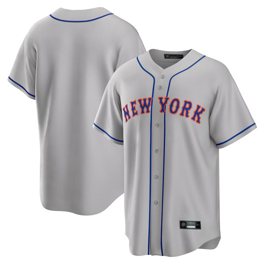 Friene NY.Mets ## Mets Blank Player Gray Road Home Game Stitched Jerseys