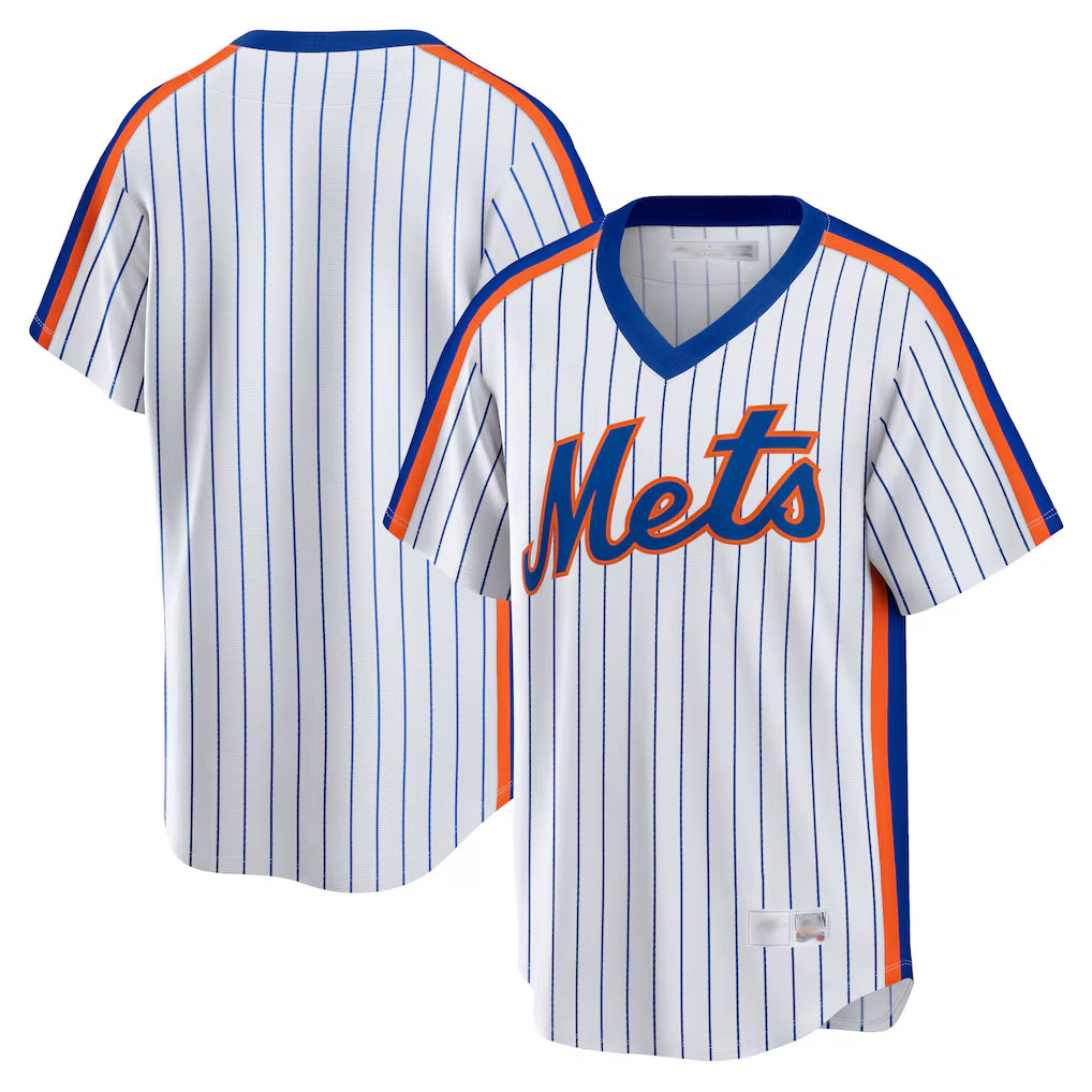 Friene NY.Mets ## Mets Blank Player White Cooperstown Collection T-shirt Home Stitched Jerseys