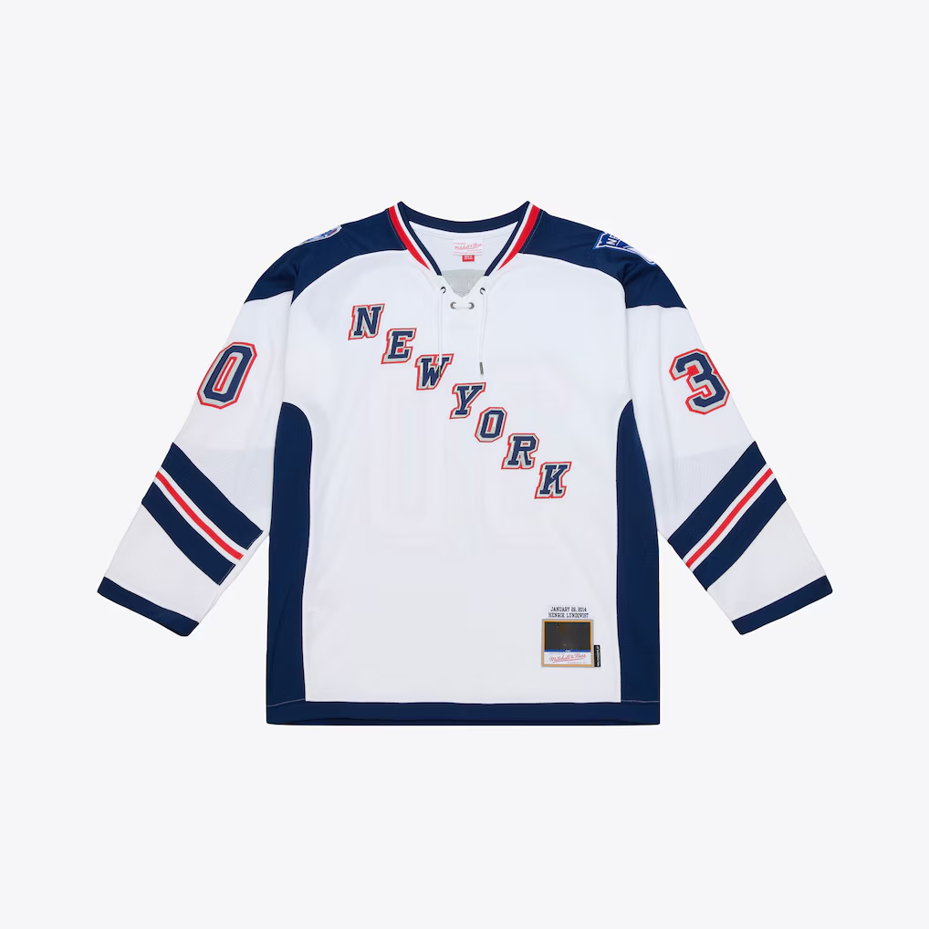 Friene NY.Rangers Henrik Lundqvist Mitchell & Ness White 2014 Stadium Series Power Play Jerseys