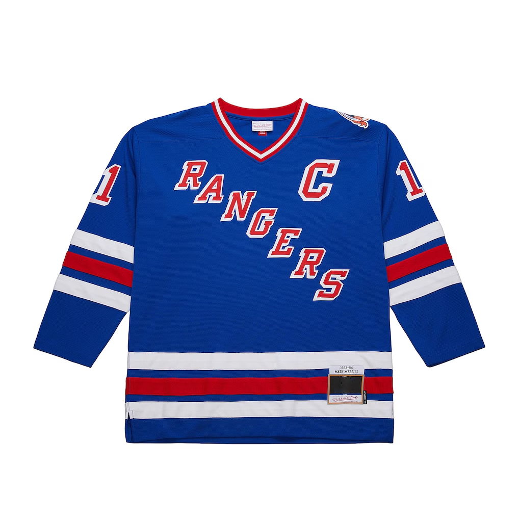 Friene NY.Rangers Mark Messier Mitchell & Ness Blue Big & Tall 1993-94 Blue Line 2.0 Jerseys