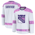 Friene NY.Rangers White Hockey Fights Cancer Survivor Practice Jerseys