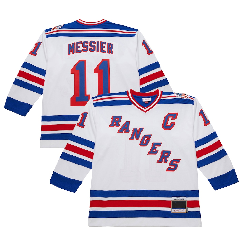 Friene NY.Rangers #11 Mark Messier White 1993-94 Power Play Jerseys