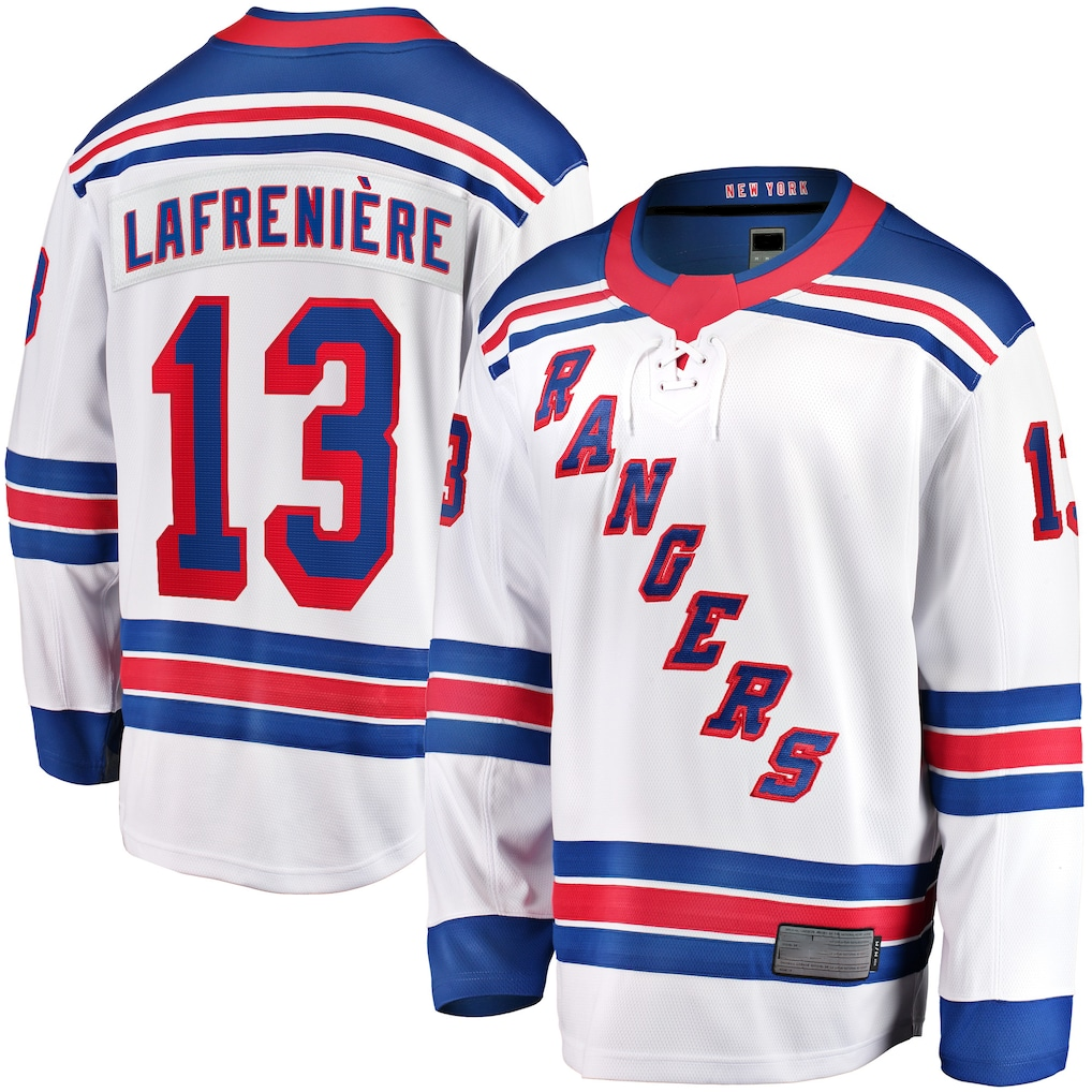 Friene NY.Rangers #13 Alexis Lafreniere White Breakaway Jerseys