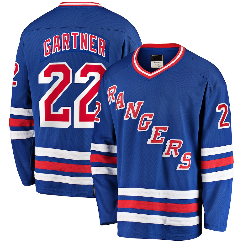 Friene NY.Rangers #22 Mike Gartner Blue Home Breakaway Jerseys