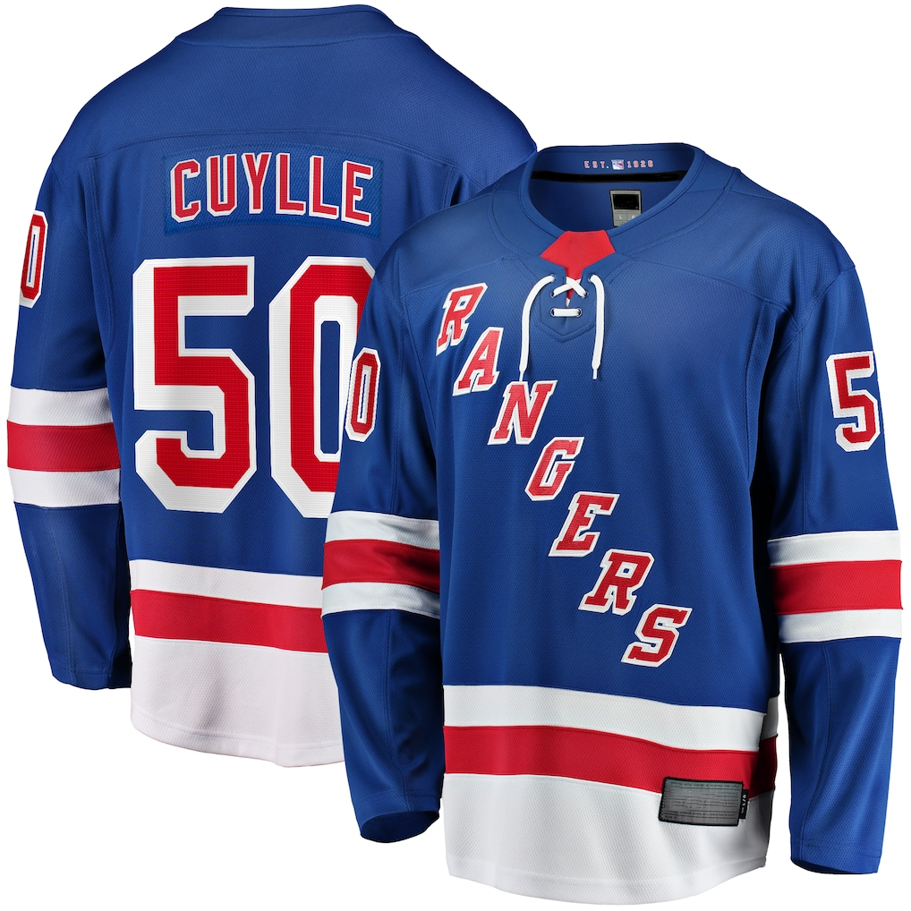 Friene NY.Rangers #50 Will Cuylle Blue Home Premier Breakaway Player Jerseys