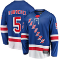 Friene NY.Rangers #5 Chad Ruhwedel Blue Home Premier Breakaway Jerseys
