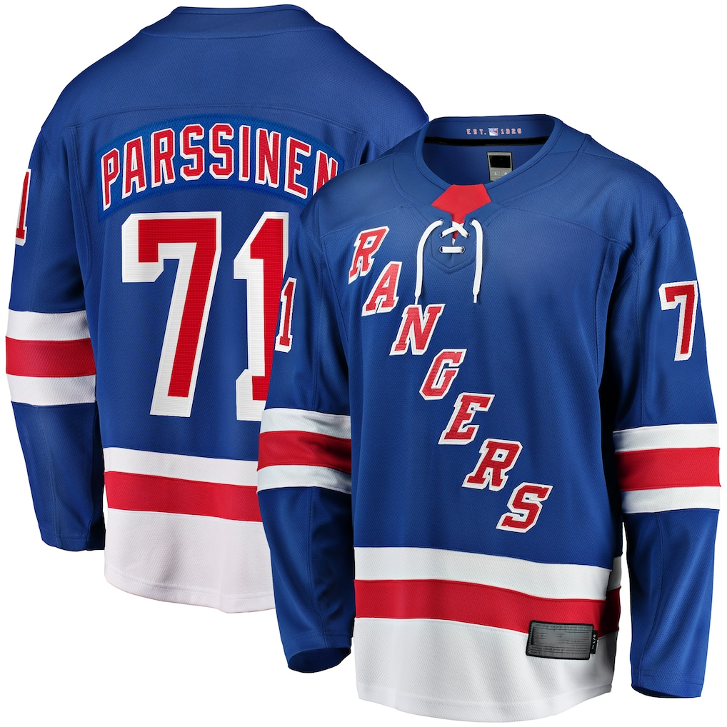 Friene NY.Rangers #71 Juuso Parssinen Blue Home Breakaway Jerseys