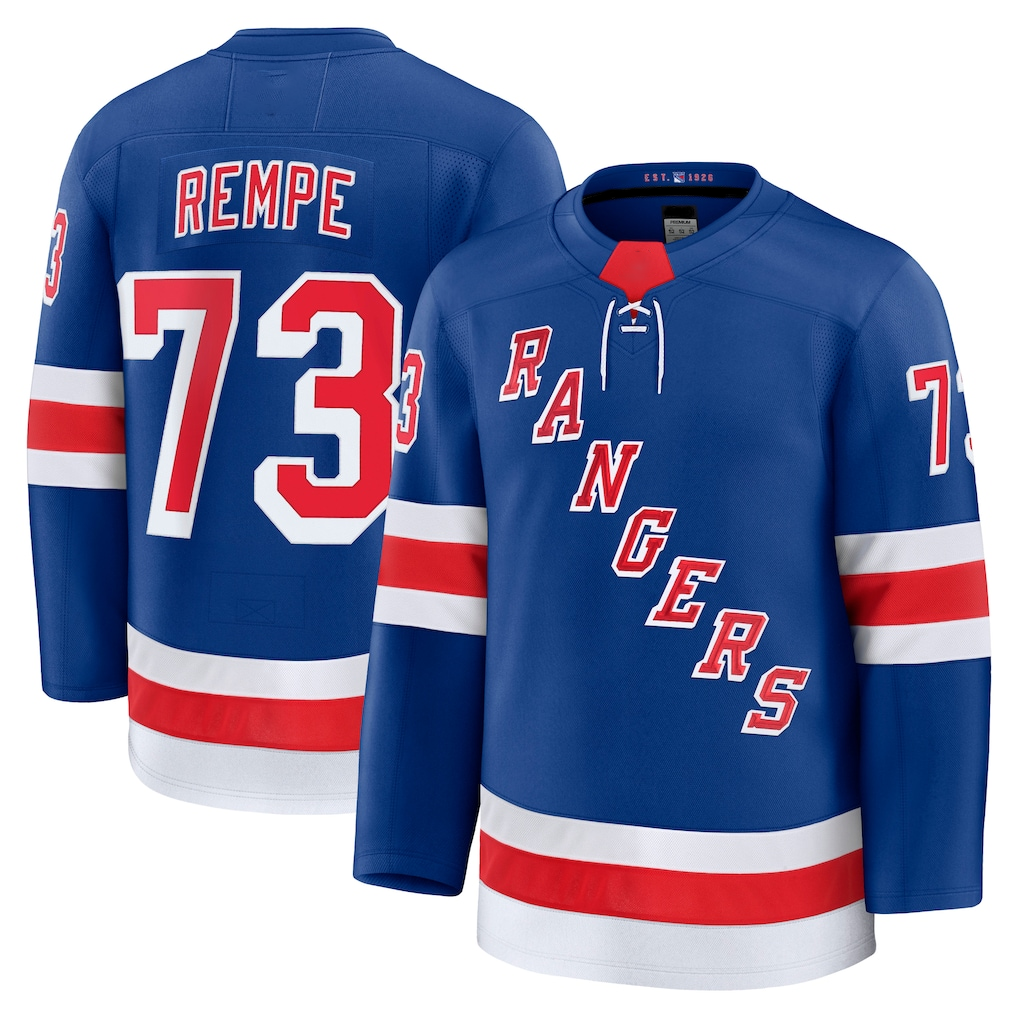 Friene NY.Rangers #73 Matt Rempe Blue Home Premium Jerseys