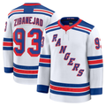 Friene NY.Rangers #93 Mika Zibanejad White Away Premium Jerseys
