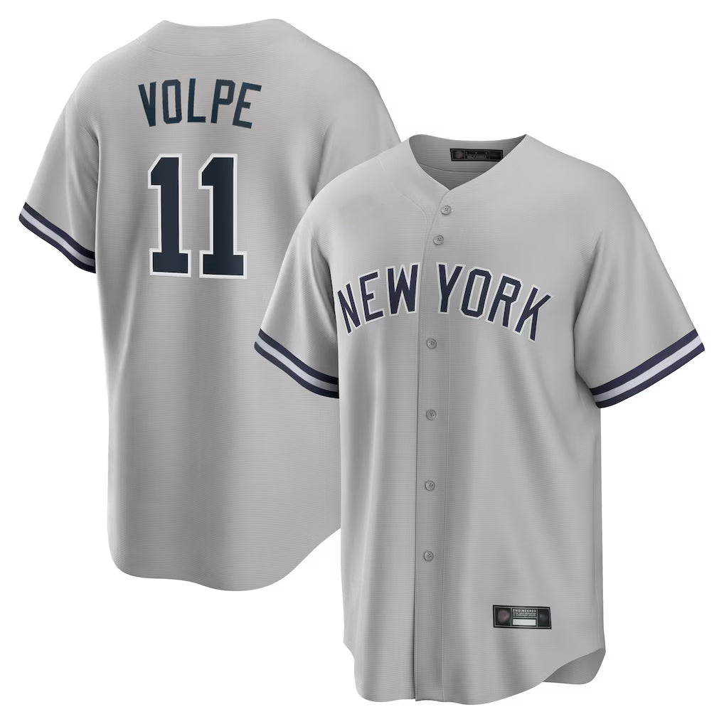 Friene  NY.Yankees #11 Anthony Volpe Player Gray Road Game Stitched Jerseys