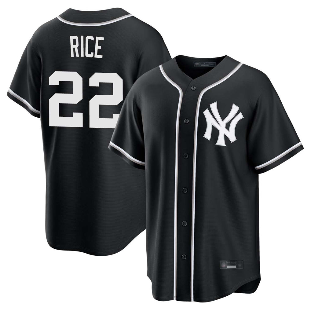 Friene NY.Yankees #22 Ben Rice Player Black Out Game Home Stitched Jerseys