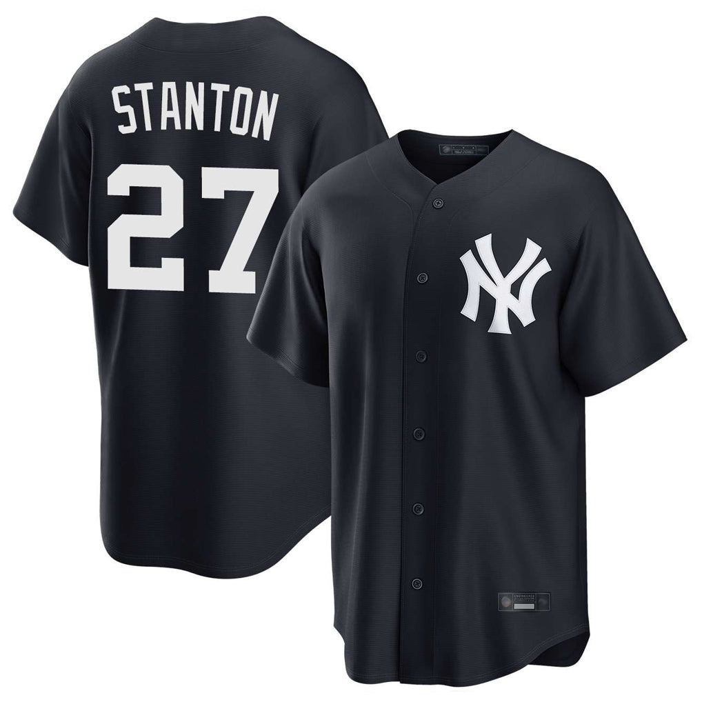 Friene NY.Yankees #27 Giancarlo Stanton Player Navy Game Stitched Jerseys