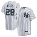 Friene NY.Yankees #28 Austin Wells Player White Game Home Stitched Jerseys