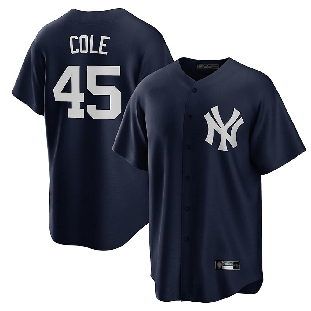 Friene NY.Yankees #45 Gerrit Cole Player Navy Game Home Stitched Jerseys