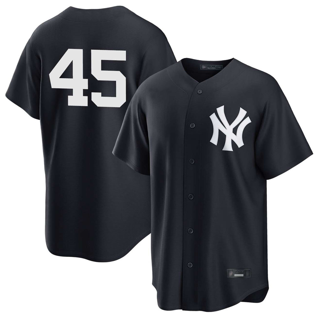 Friene NY.Yankees #45 Gerrit Cole Player Navy Game Stitched Jerseys