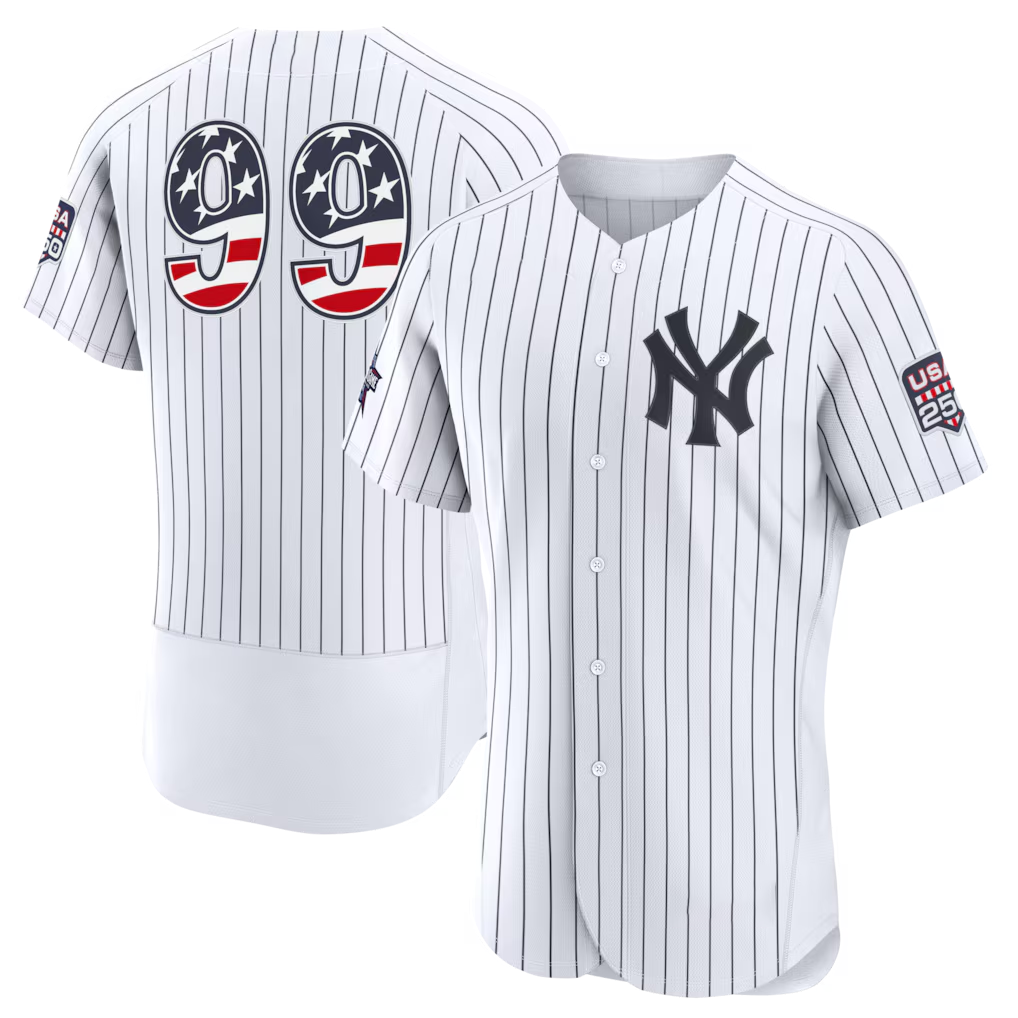 Friene NY.Yankees #99 Aaron Judge White 2026 All-Star Edition Stars & Stripes Stadium Jerseys