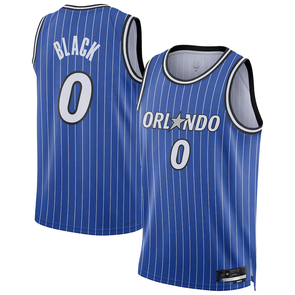 Friene O.Magic #0 Anthony Black Blue Swingman Player Jerseys - Icon Edition